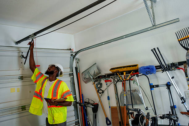 Professional Garage Door Roller Replacement technician working in Niantic, CT